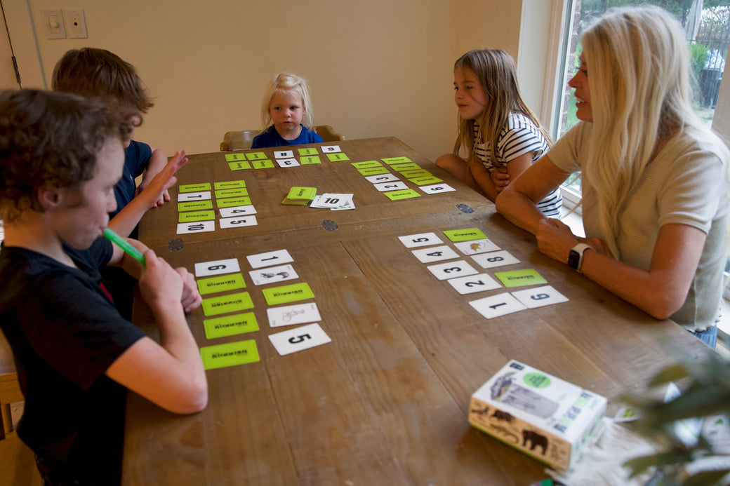 A family playing Sugar Pine Games together